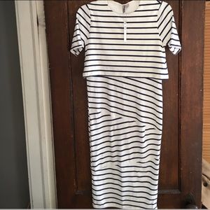 ASOS Navy stripes Maternity Nursing Dress Size 4